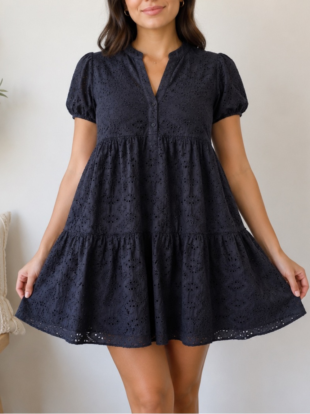 Ezgi Otantik Black Mini Dress Size Medium